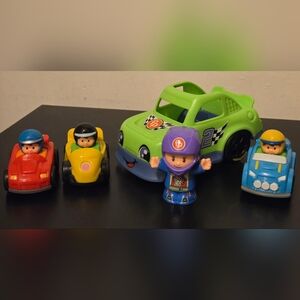 Little People Racecar & Wheelie Car Bundle